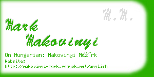 mark makovinyi business card